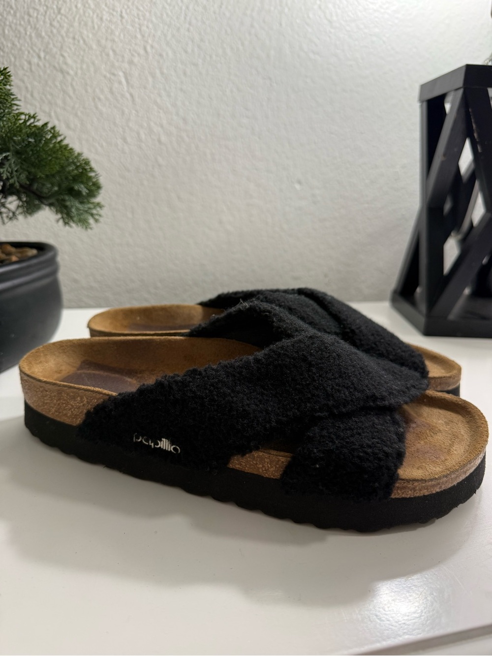 Birkenstock papillio Daytona women size 38 BlackCrossband Slide Sandal - Picture 6 of 7